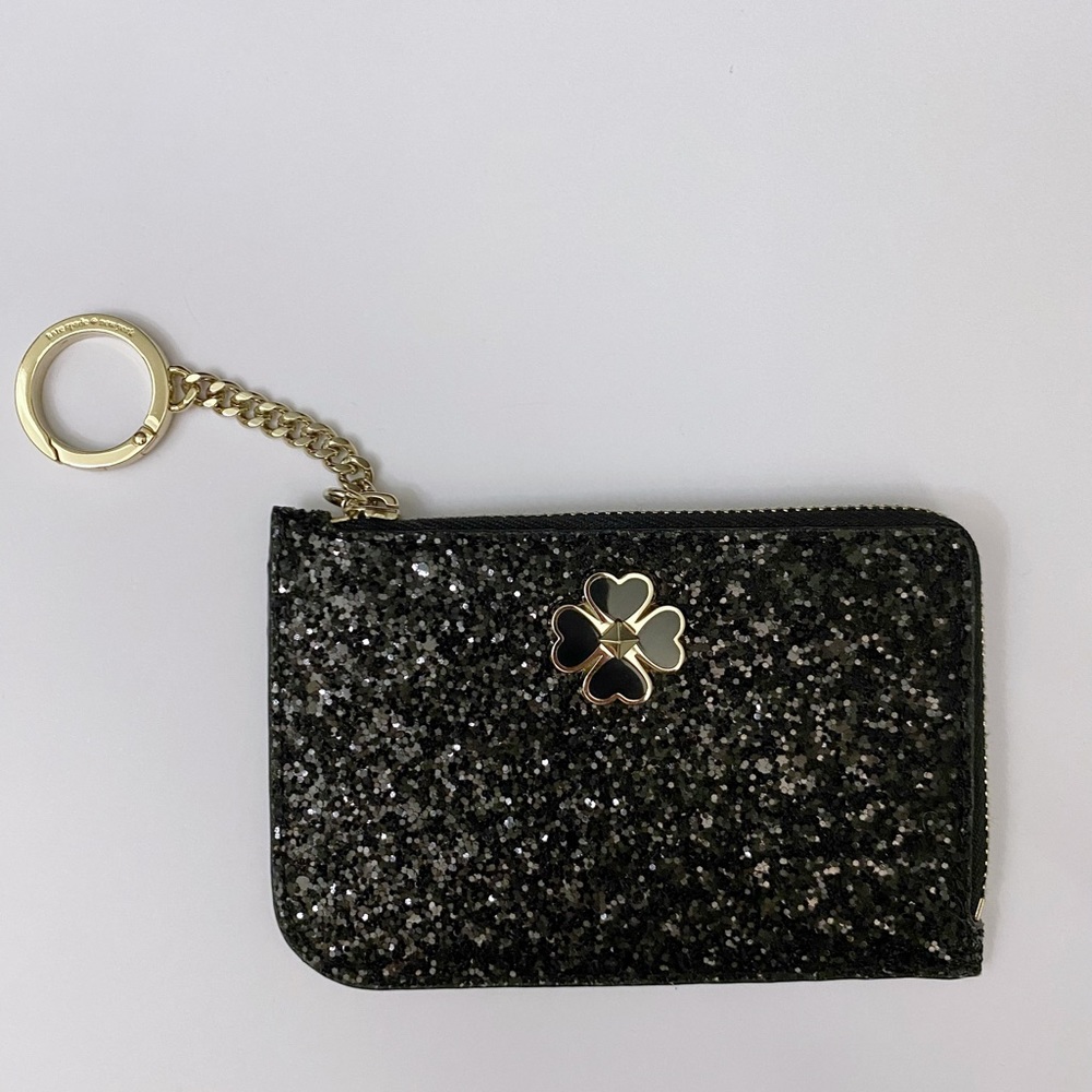 Kate Spade Glitter Darcy Medium L Zip Card Holder Wallet